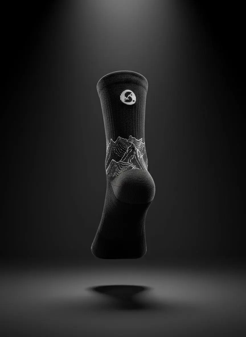 Trail Running Socks - Black - Image 4
