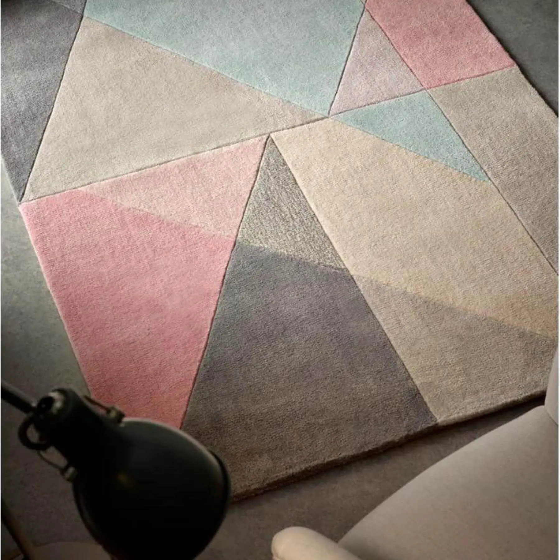 Trio Multi Pastel Geometric Rug - Image 2