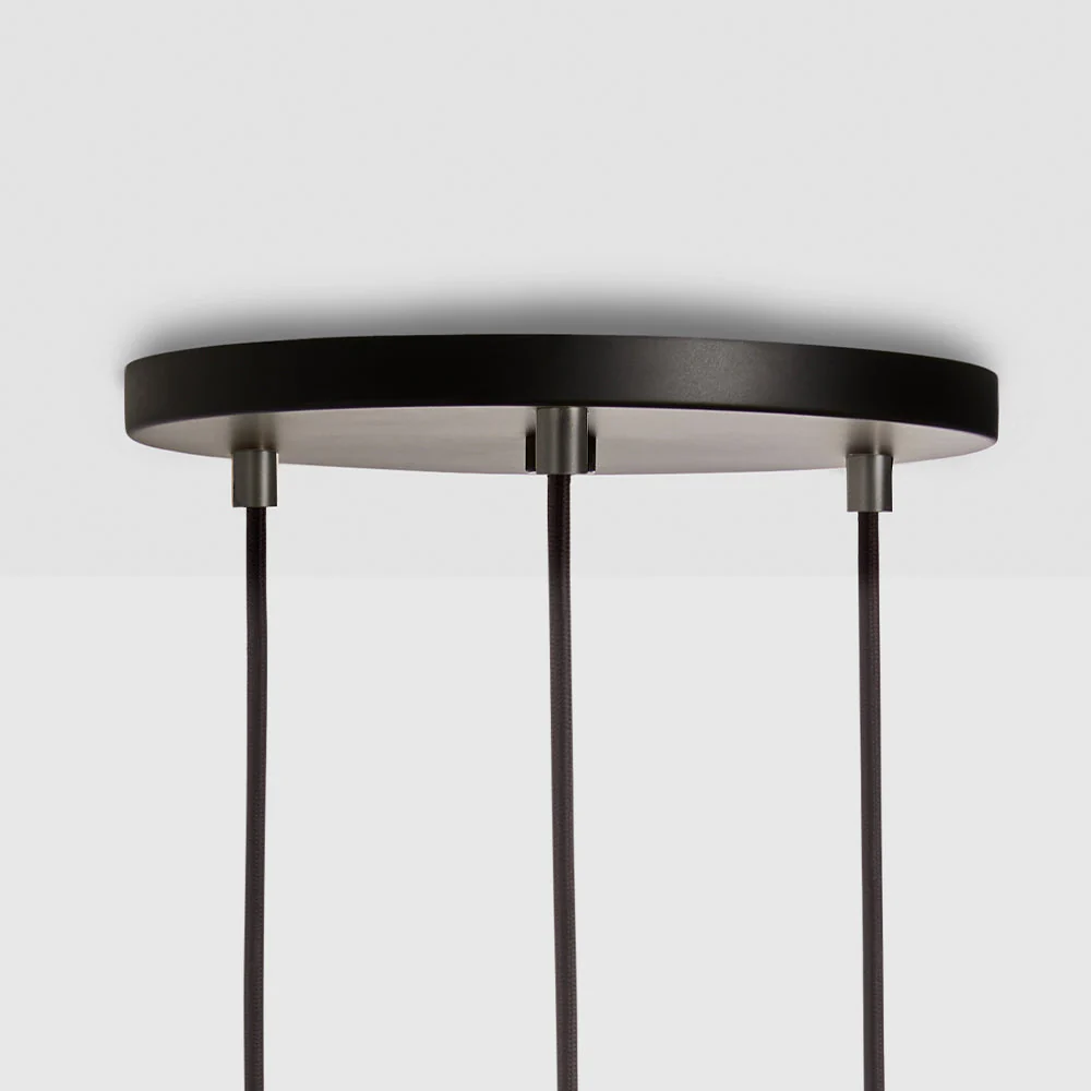 Triple Pendant in Graphite - Black Canopy - Image 4