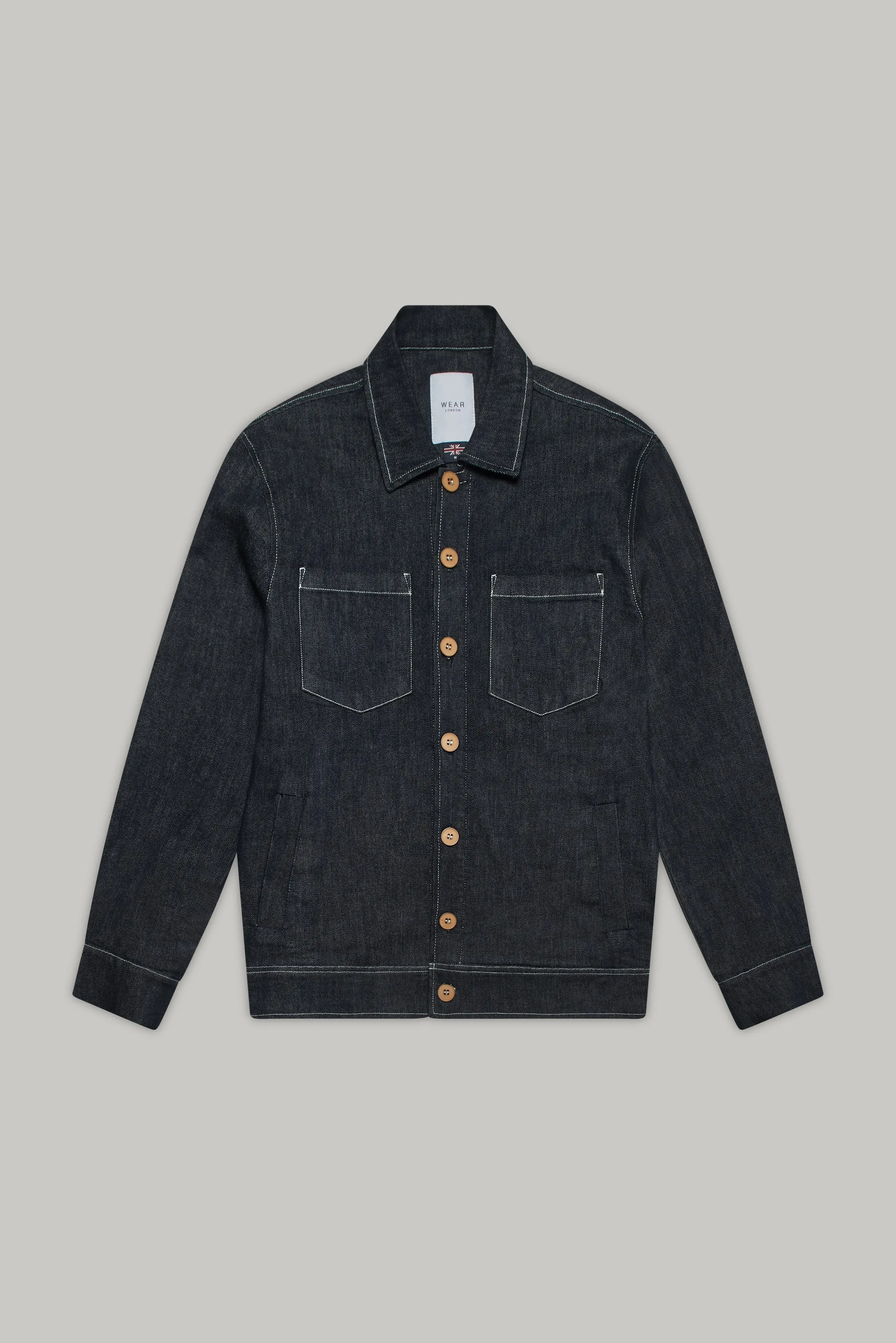 Turner Long Sleeve Shacket - Denim Stay Blue - Image 2
