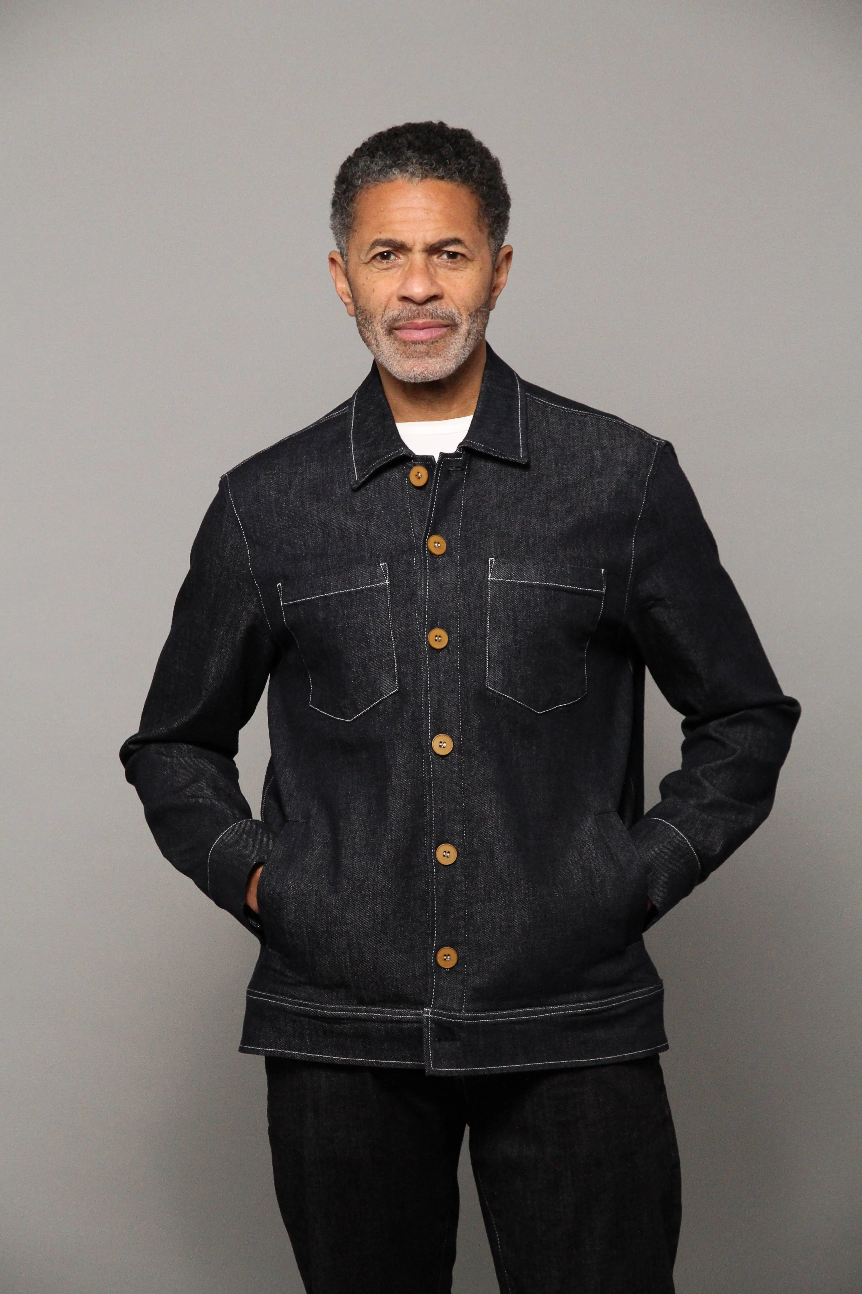 Turner Long Sleeve Shacket - Denim Stay Blue - Image 3