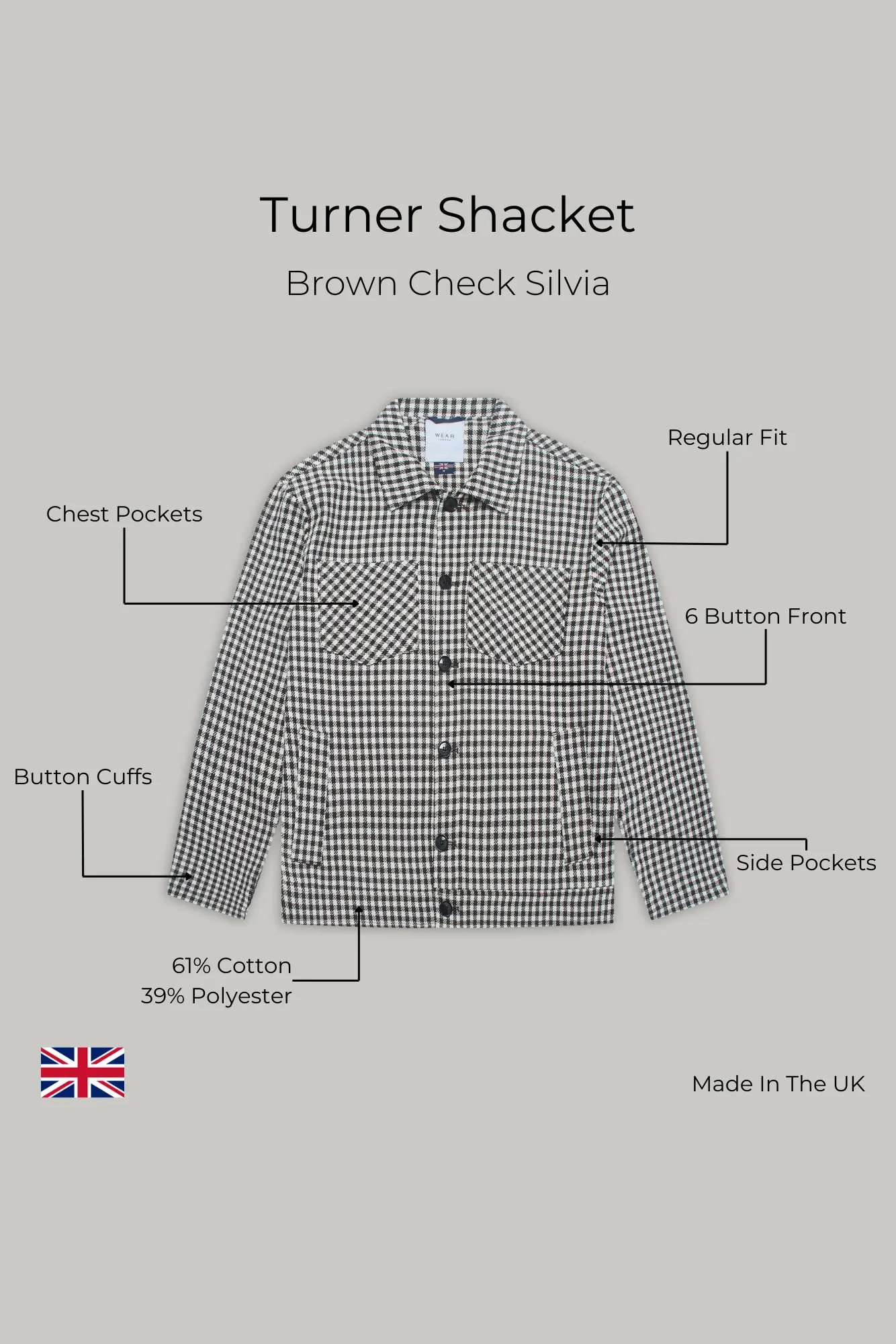 Turner Shacket - Brown Check Silvia - Image 5