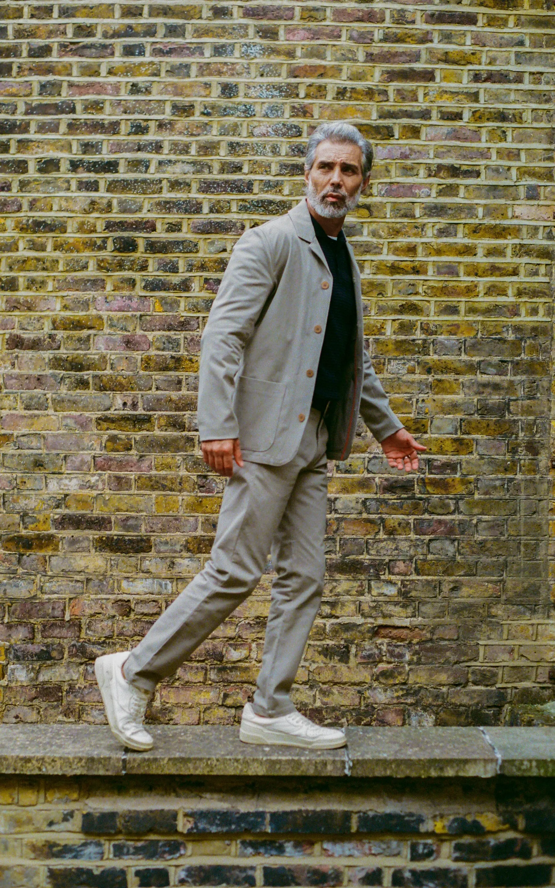 Tuxford Casual Blazer - Mushroom Comfort Stretch - Image 4