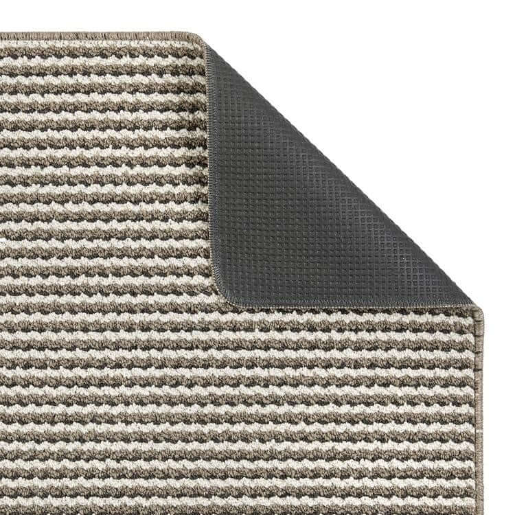 Twist Stripe Washable Mat and Runner Beige - Image 2
