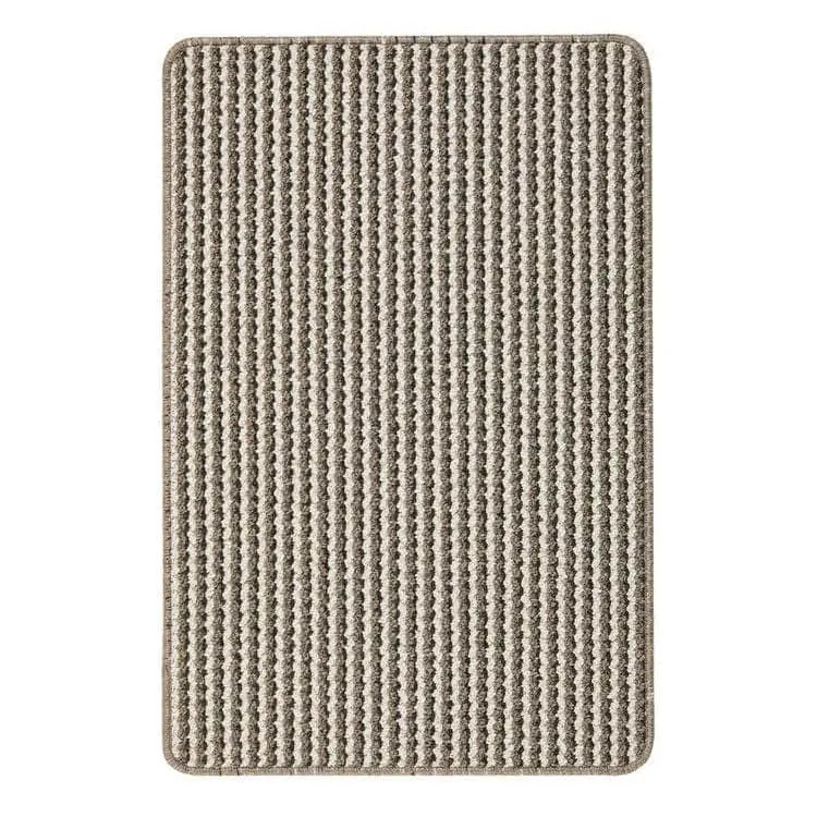 Twist Stripe Washable Mat and Runner Beige - Image 6