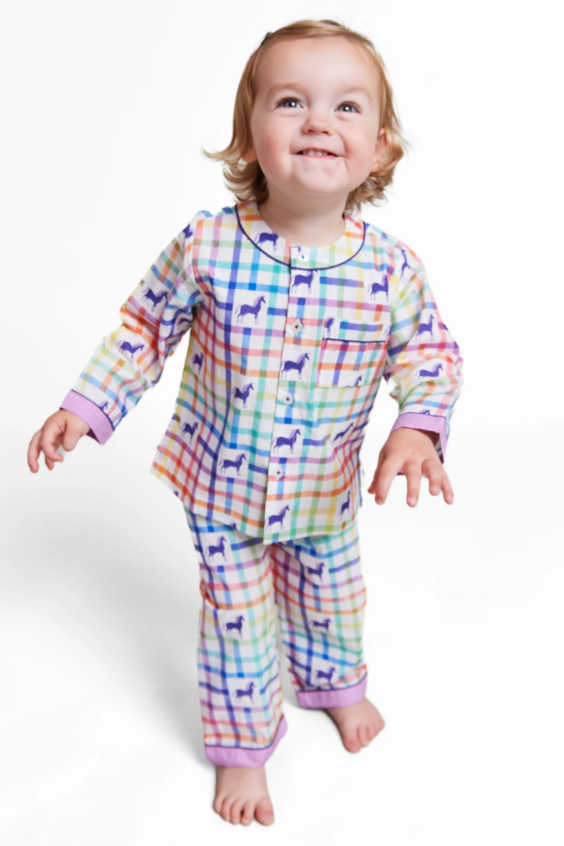 unicorn mosaic organic cotton baby pyjama set - Image 3