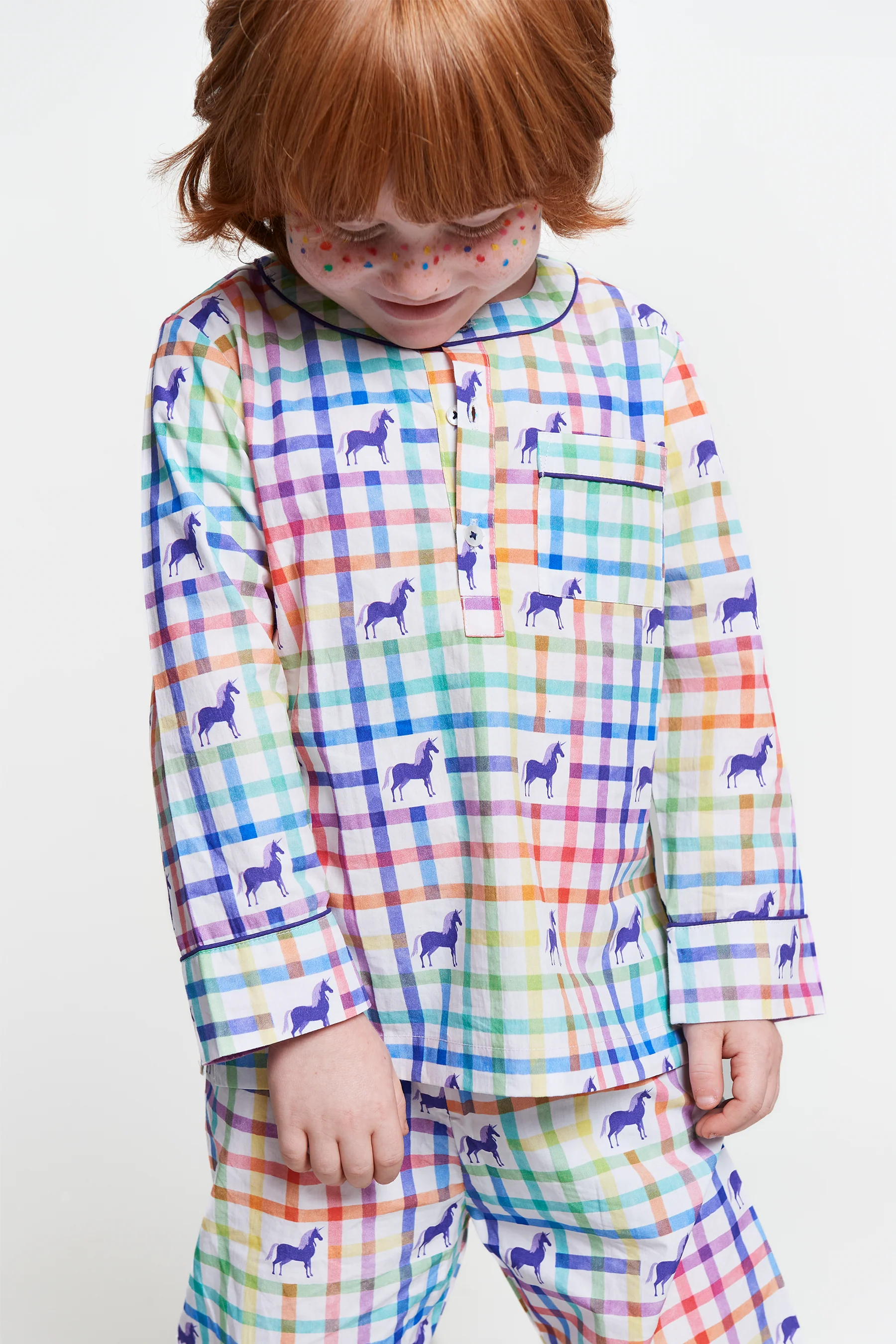 unicorn mosaic Kids Organic Cotton Pyjama Trouser Set - Image 6