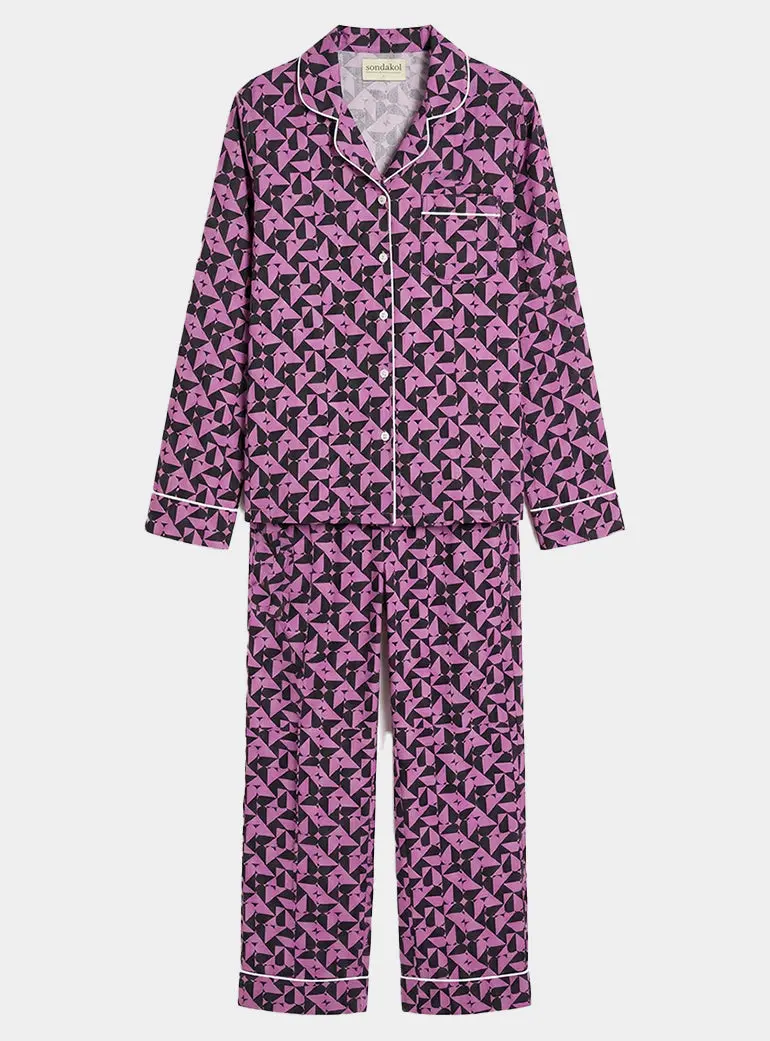 Valentine Wish Women's Satin Pyjama Trouser Set