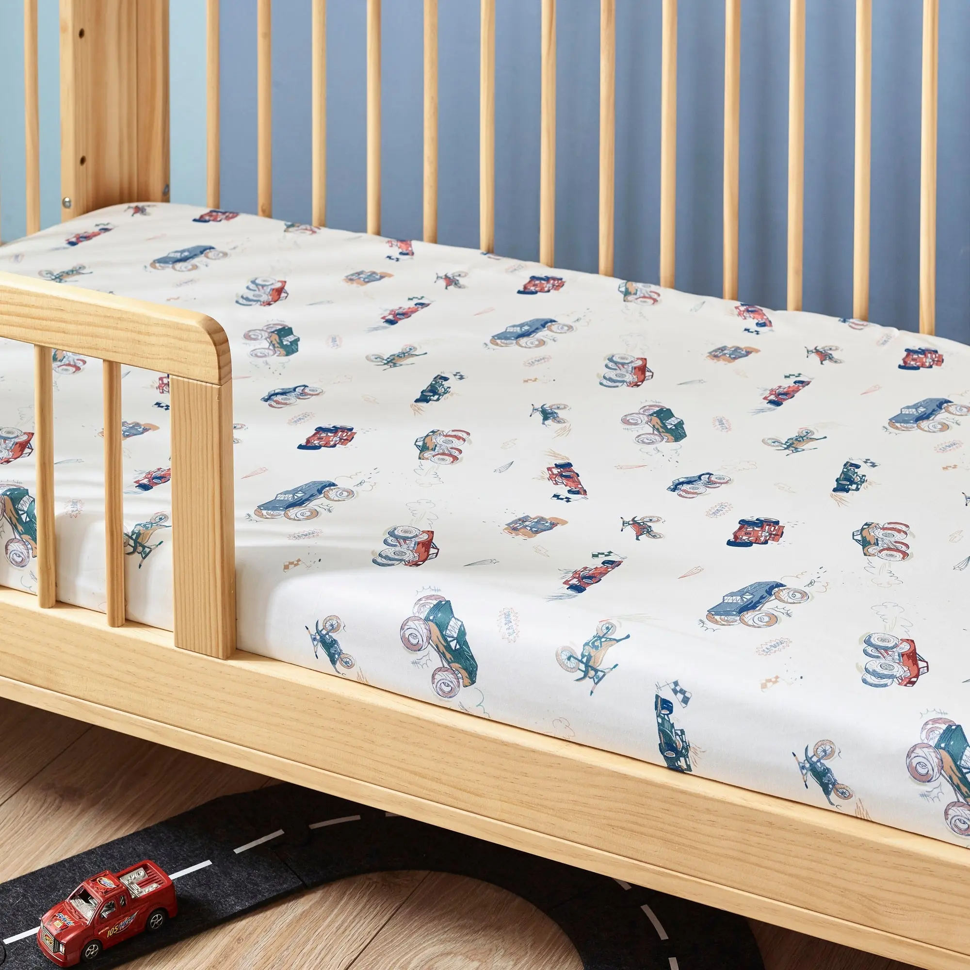 Vehicles Organic Cotton Fitted Sheet - Image 2