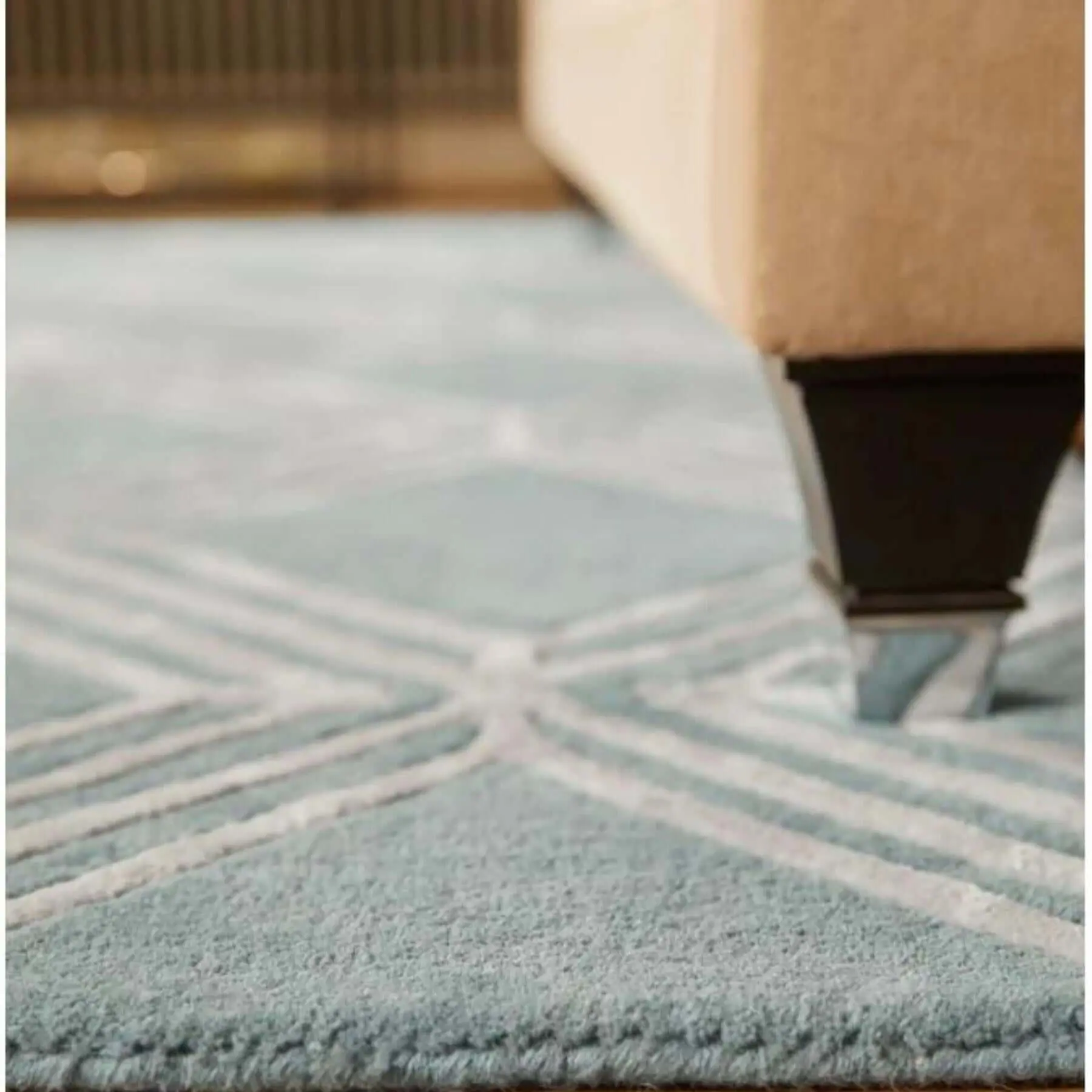 Vienna Blue Geometric Rug - Image 2