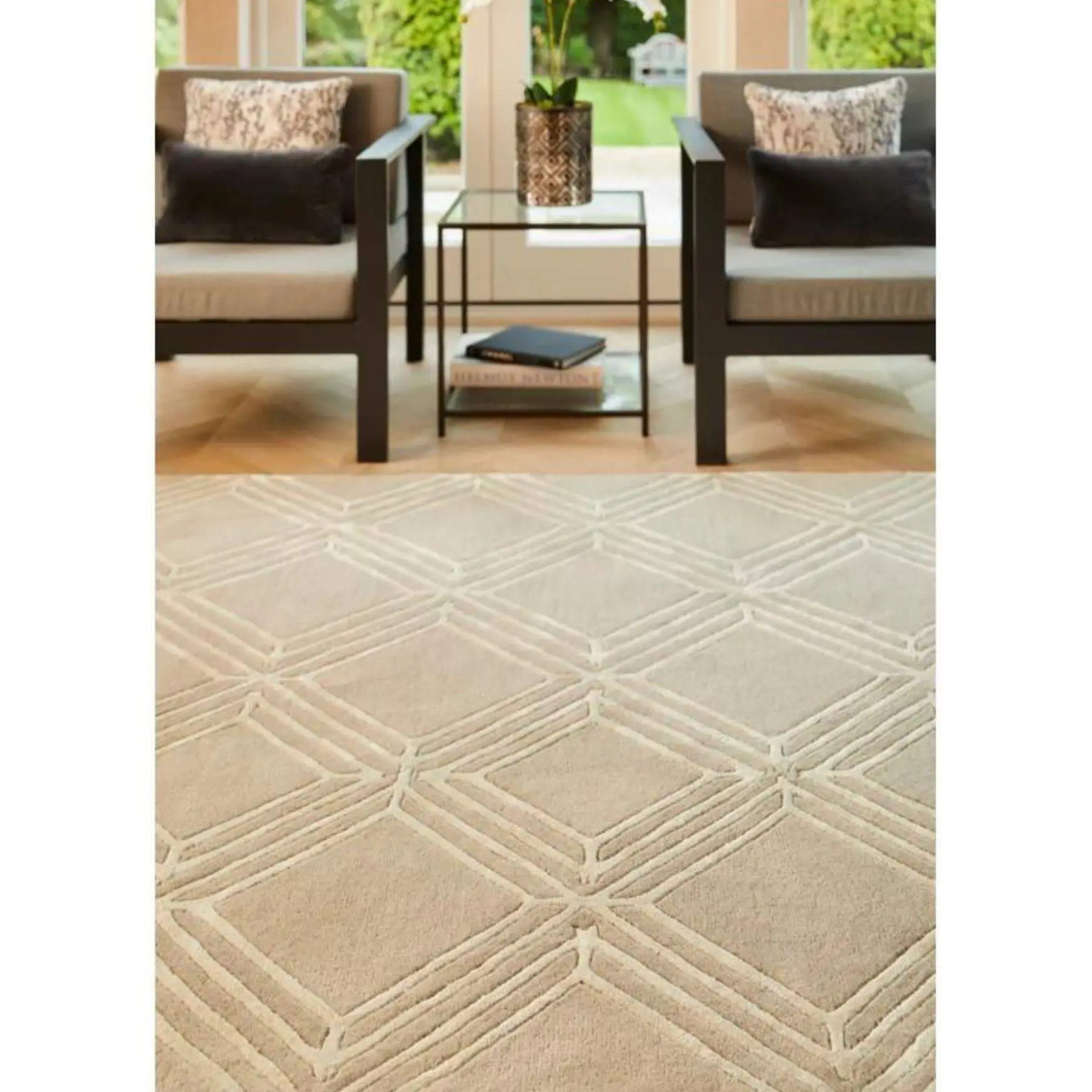 Vienna Mink Geometric Rug - Image 2
