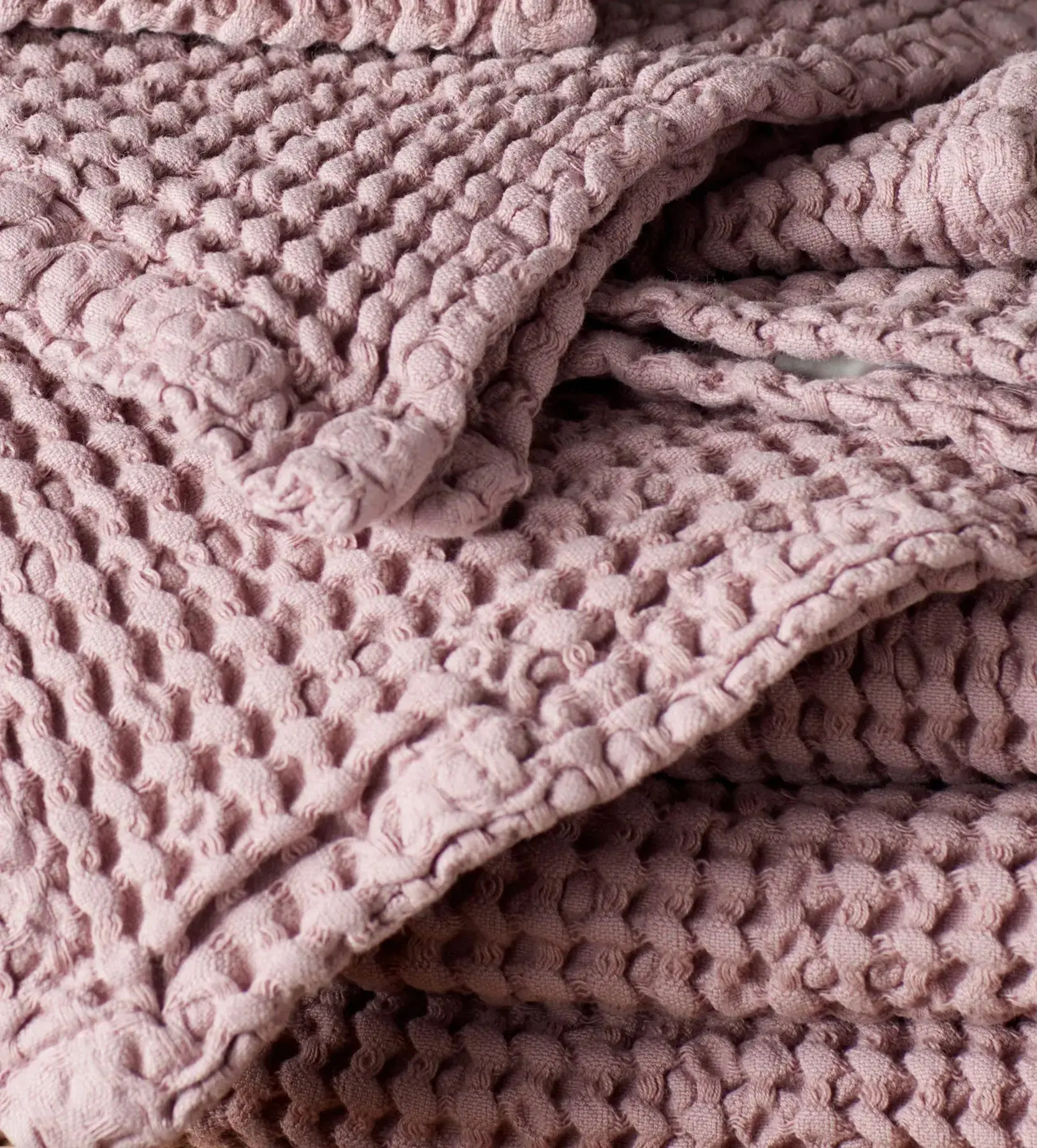 Vintage Rose 100% Cotton Waffle Towels - Image 2