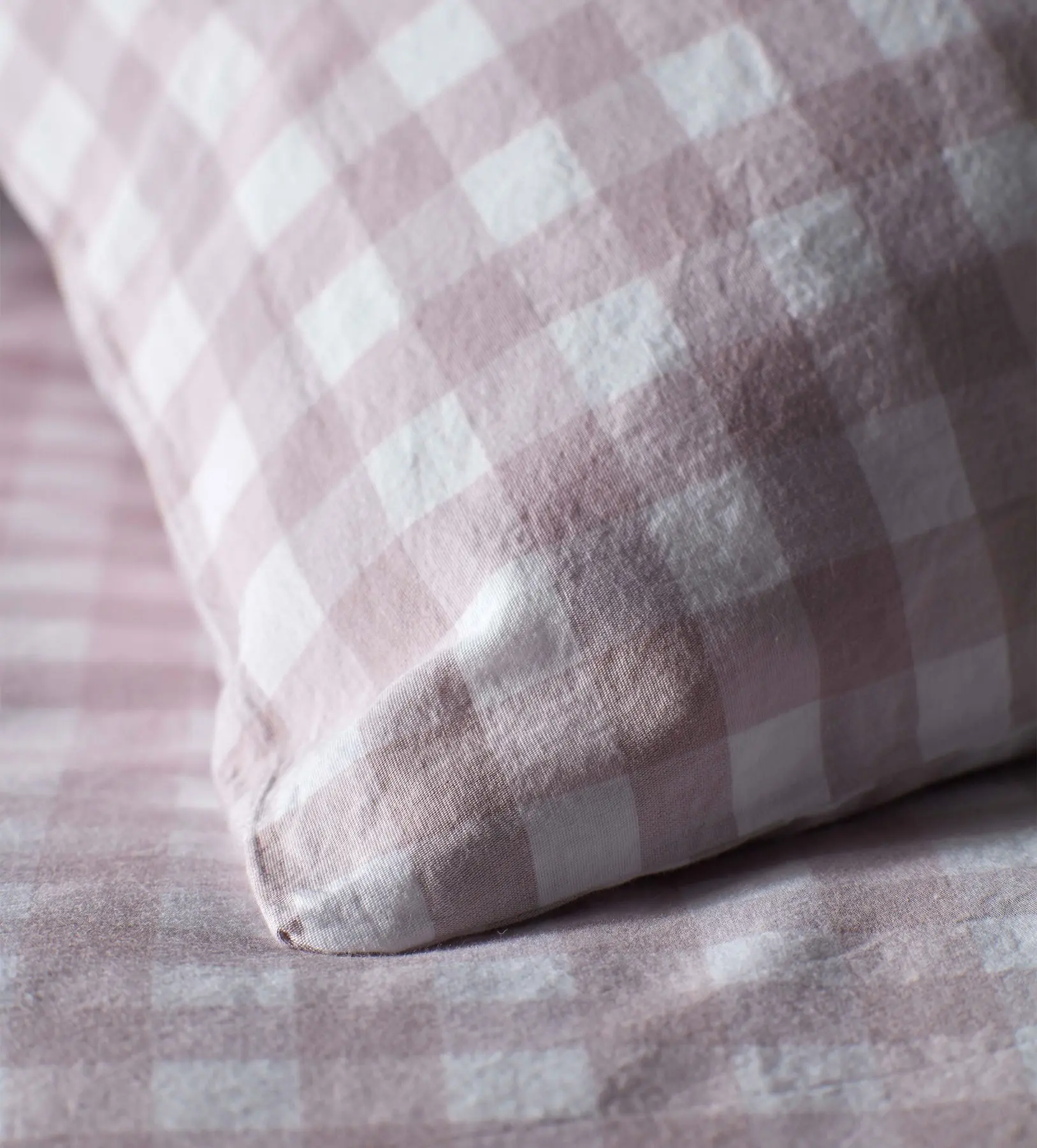 Vintage Rose Harriet Gingham 100% Organic Cotton Duvet Cover - Image 4