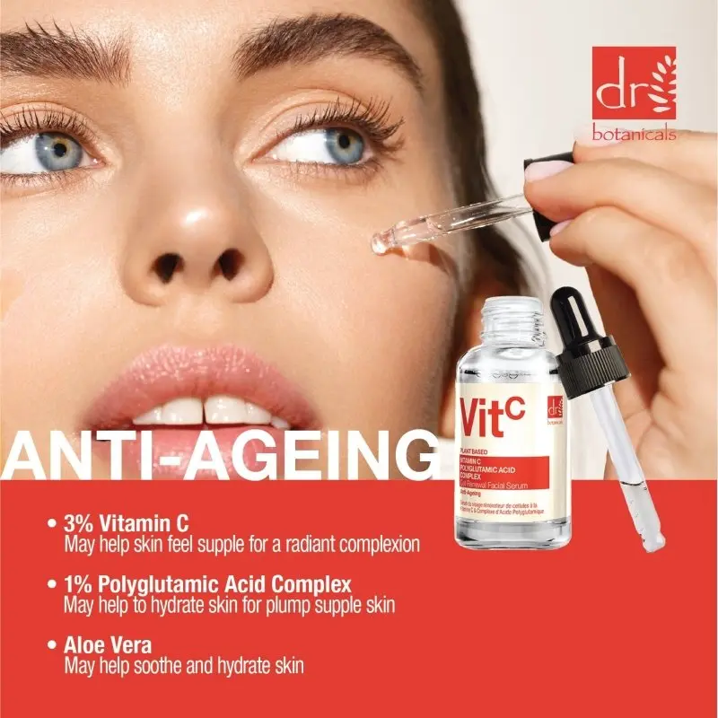 Vitamin C 3% & Polyglutamic Acid Complex 1% & Brightening Facial Serum 30ml - Image 3