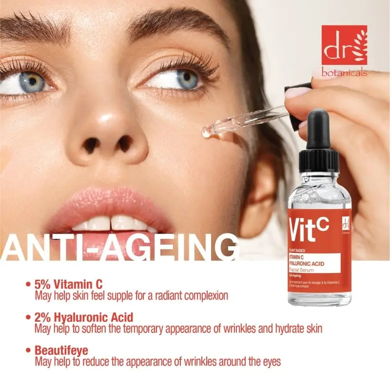 Vitamin C 5% & Hyaluronic Acid 2% Hydrating Facial Serum 30ml - Image 3