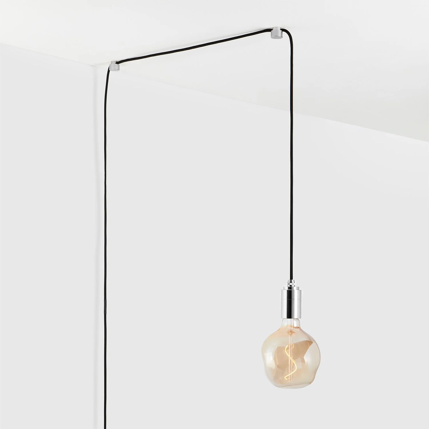 Voronoi I Plug-In Pendant Light in Stainless Steel