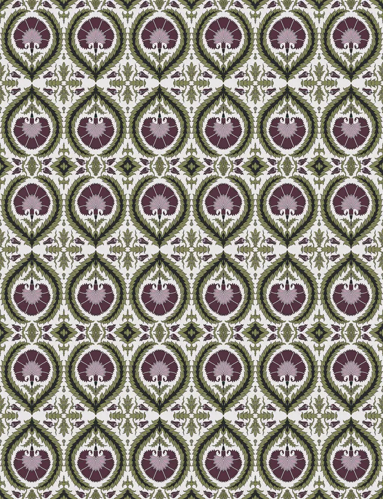 Wallpaper Acanthus and Wreath Grape on White - £37.50 per sq metre - Image 5