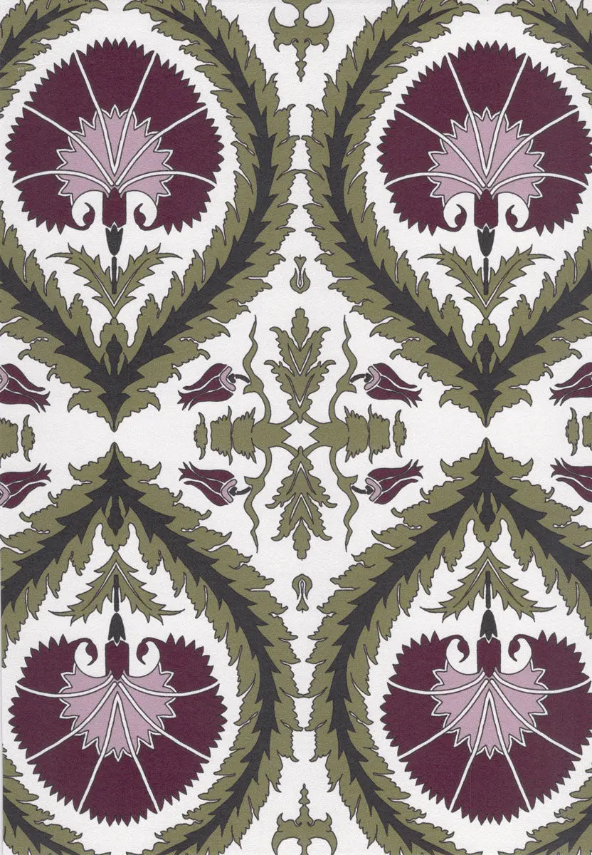Wallpaper Acanthus and Wreath Grape on White - £37.50 per sq metre - Image 6
