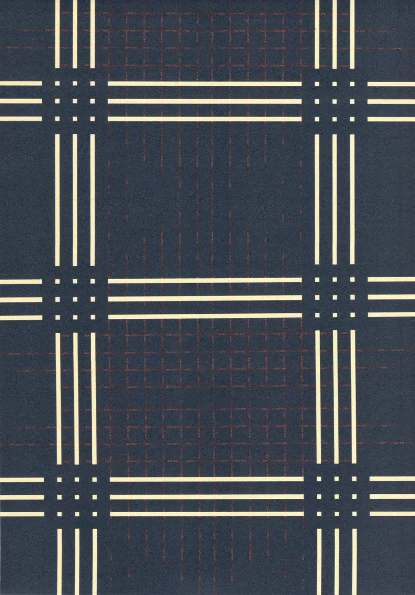Wallpaper Grid 7 Navy Blue - £37.50 per sq metre - Image 4