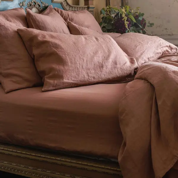 Warm Clay Linen Fitted Sheet - Image 3