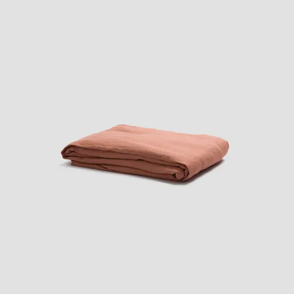 Warm Clay Linen Fitted Sheet - Image 4