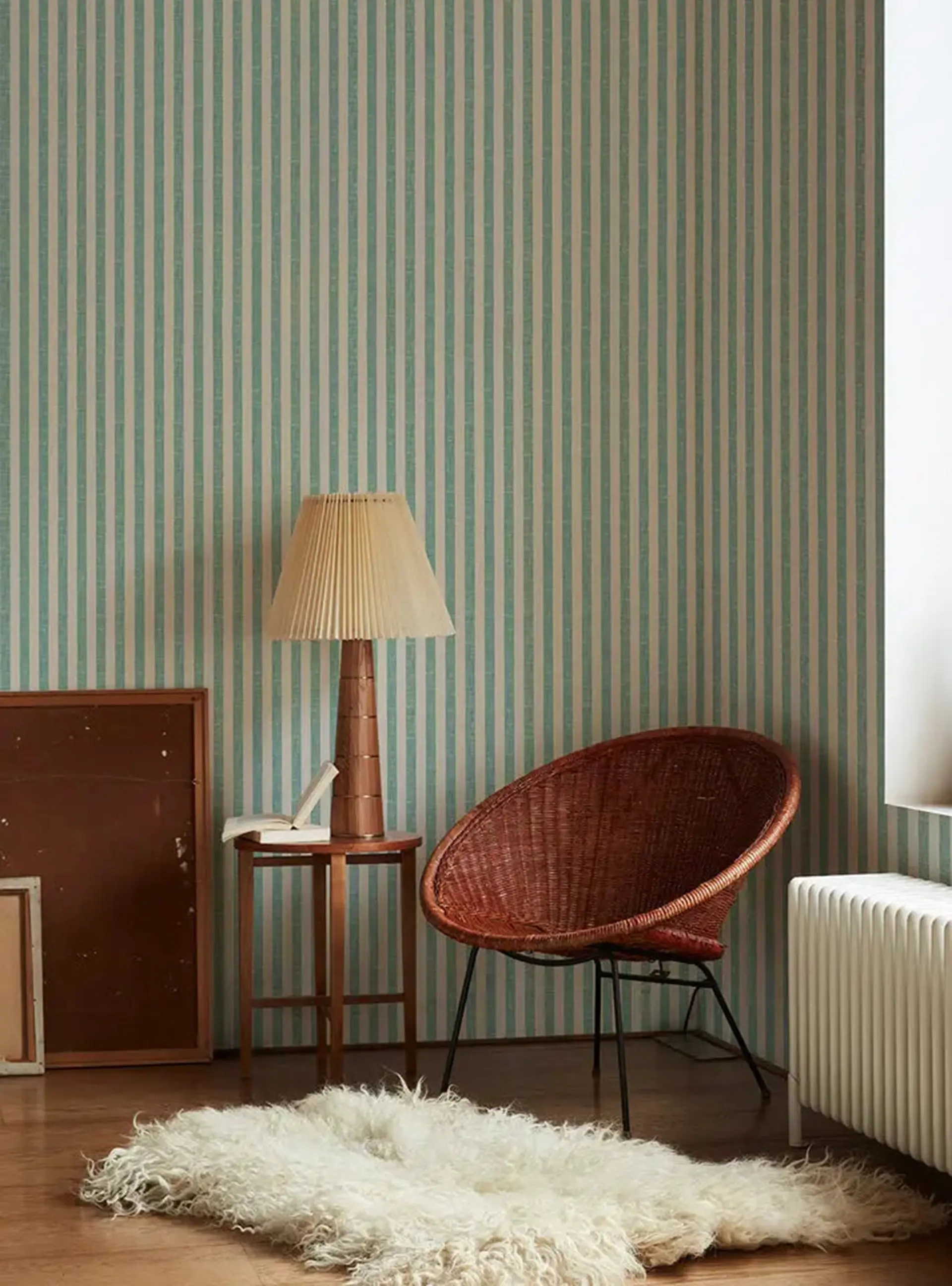 Wasabi Pembroke Stripe Wallpaper