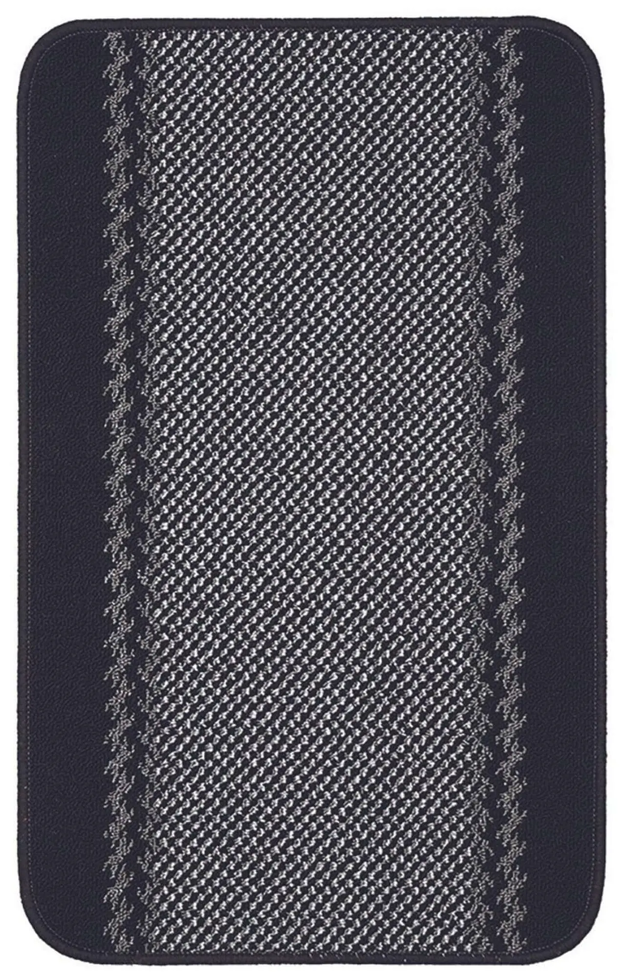 Washable Bordered Black Rug | 116Bl - Image 6