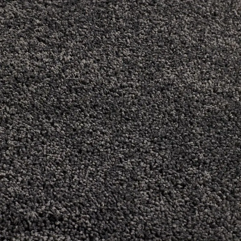 Washable Charcoal Shaggy Rug - Image 2