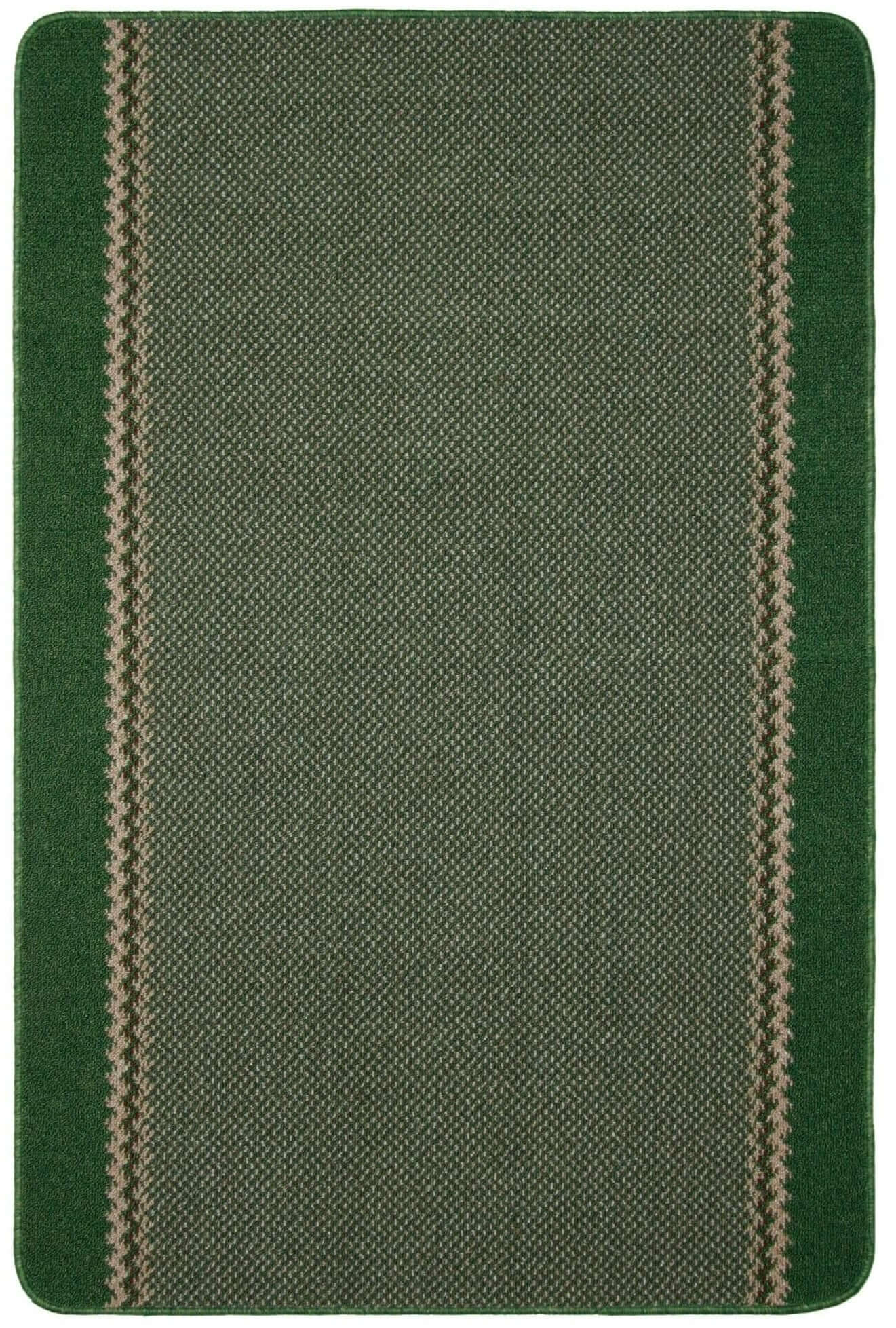 Washable Designer Bordered Green Rug | 116Gr - Image 5