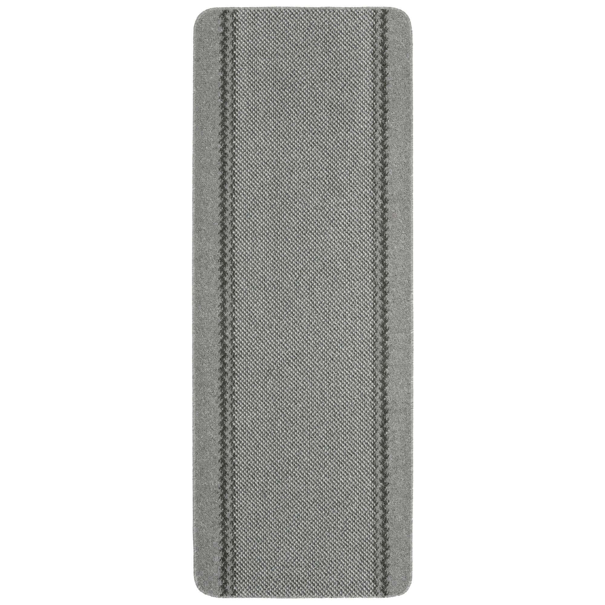 Washable Designer Bordered Grey Rug | 116G - Image 8
