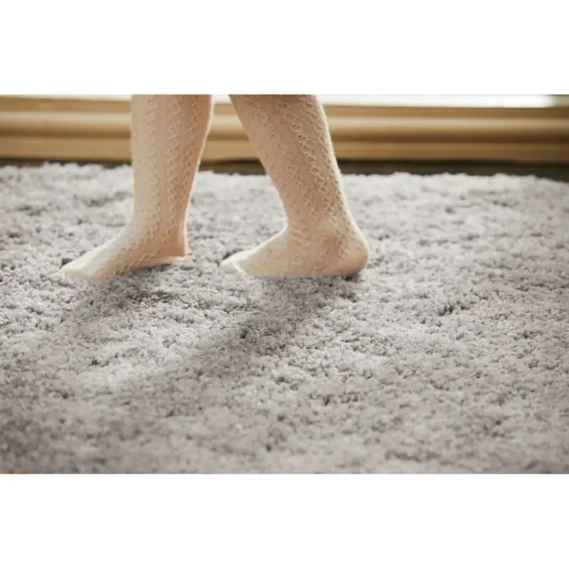 Washable Ghost Grey Shaggy Rug - Image 5