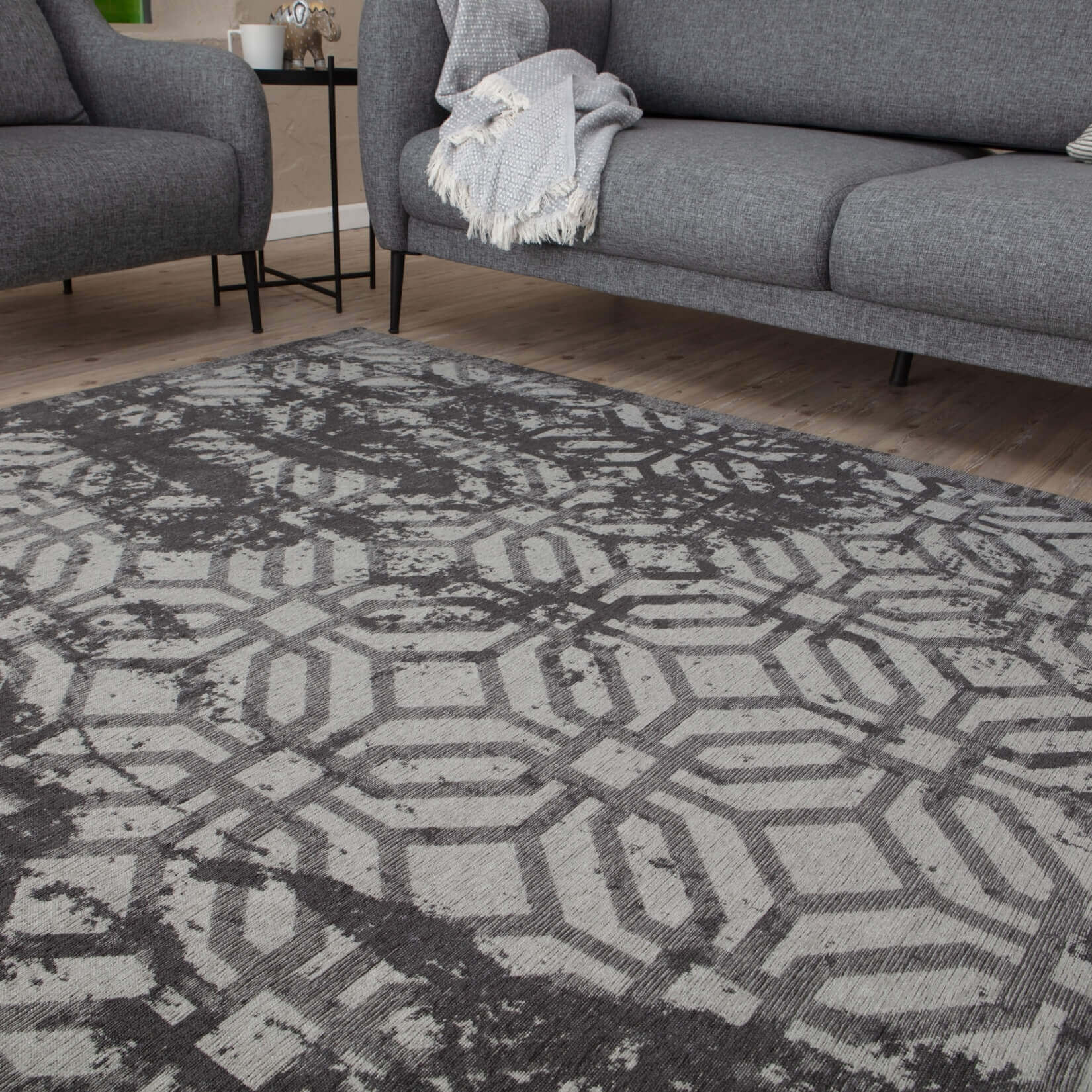 Washable Rug Carina Black | 6930B - Image 9