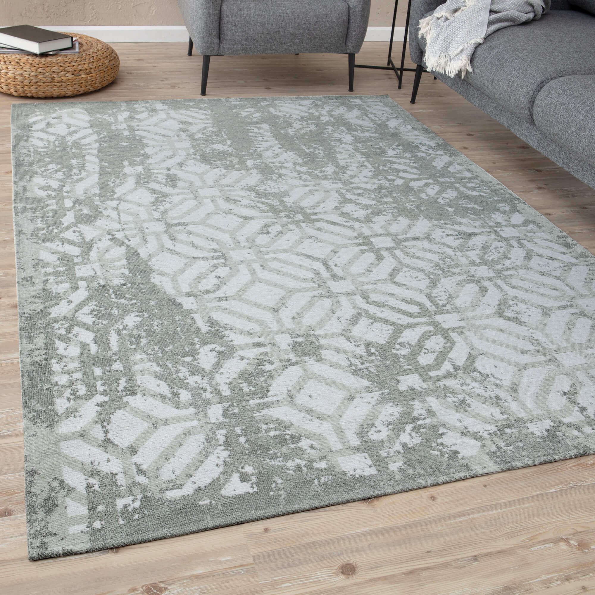 Washable Rug Carina Green | 6934 - Image 3