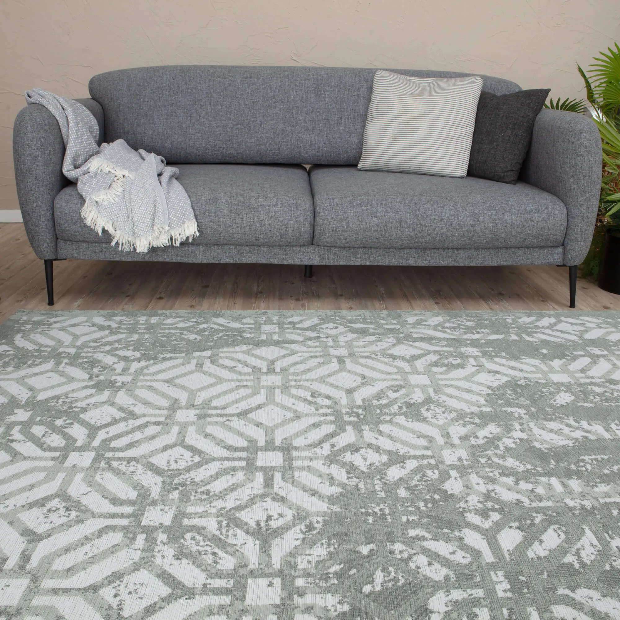 Washable Rug Carina Green | 6934 - Image 4