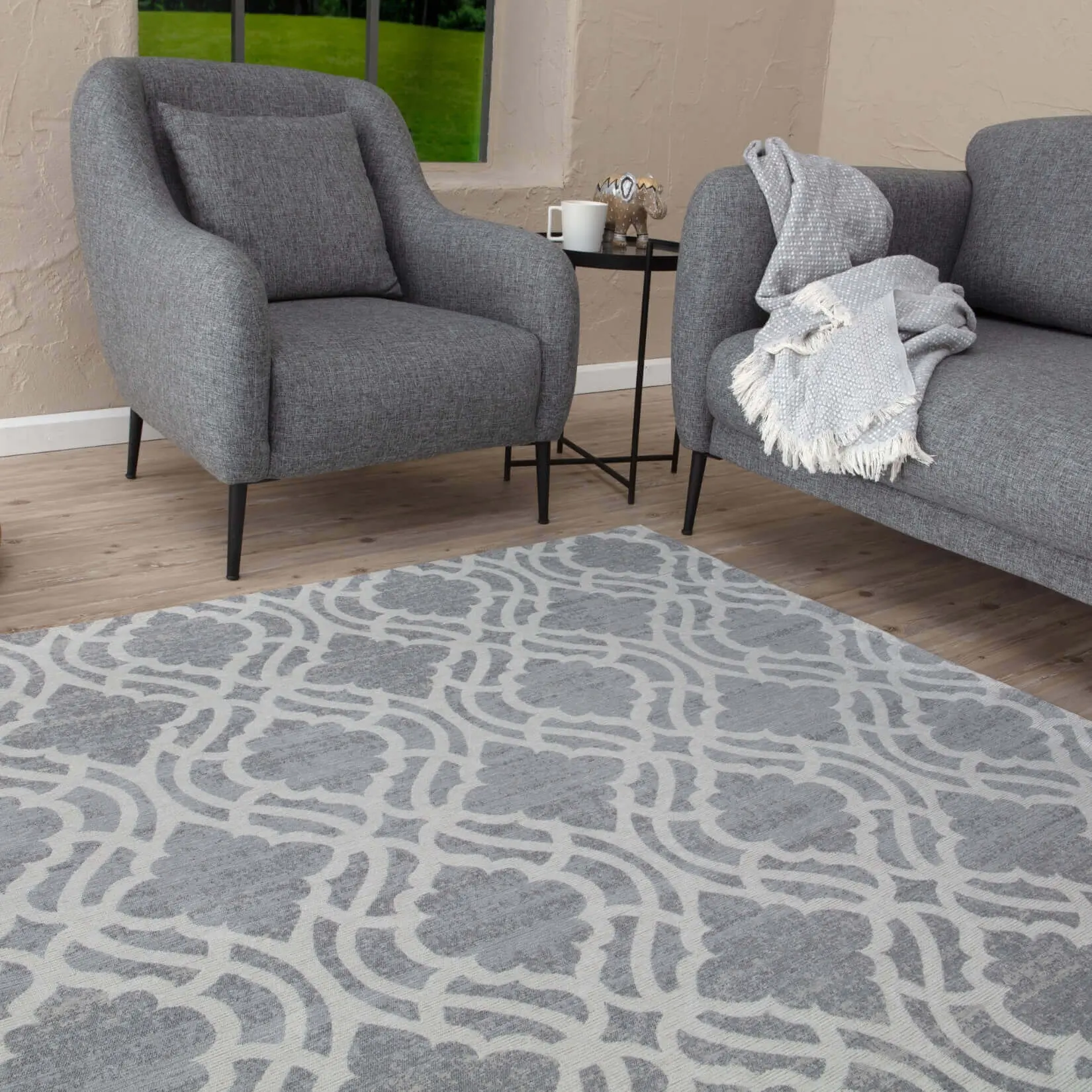 Washable Rug Carina Grey | 6901G - Image 6