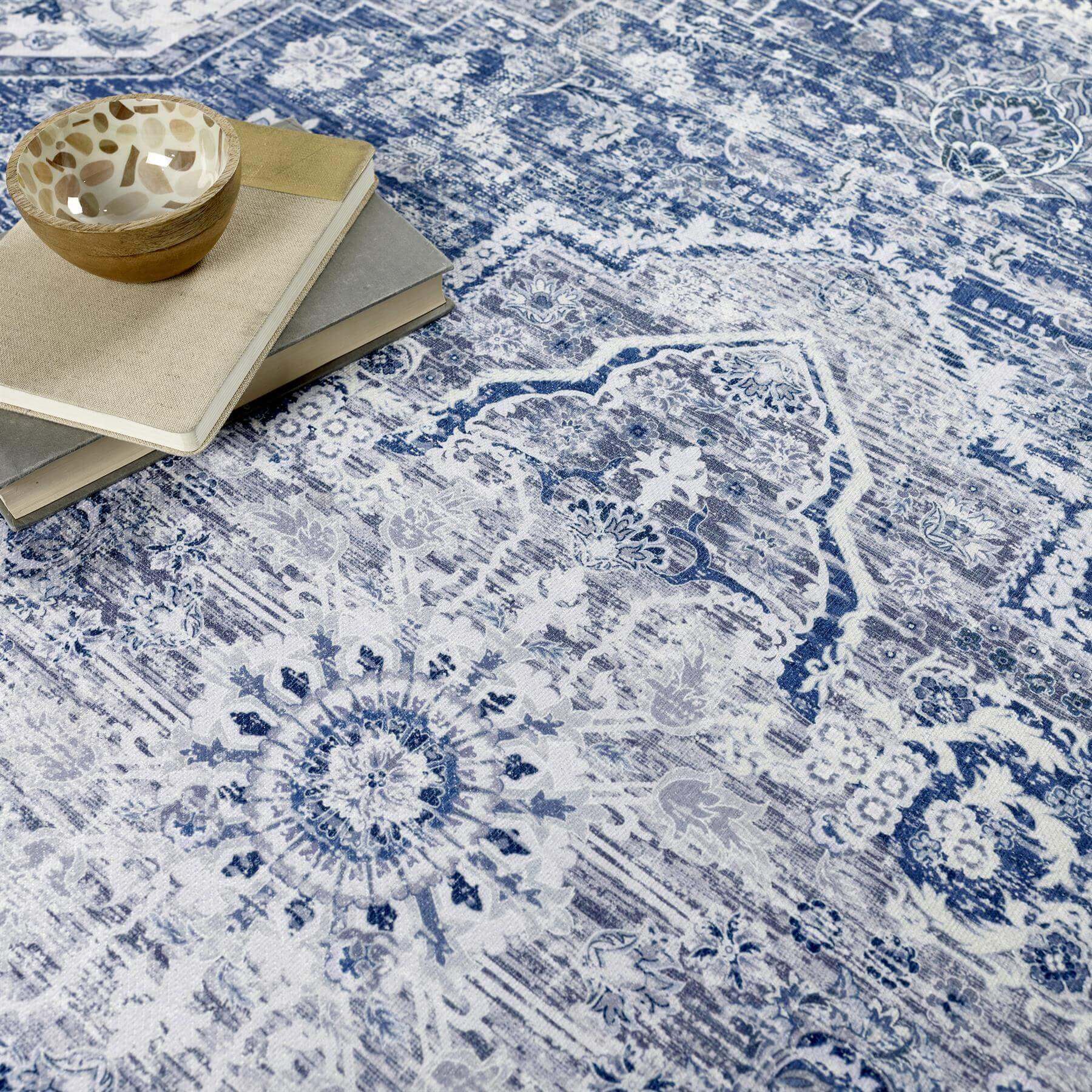 Washable Rug Eterna Blue - Image 2
