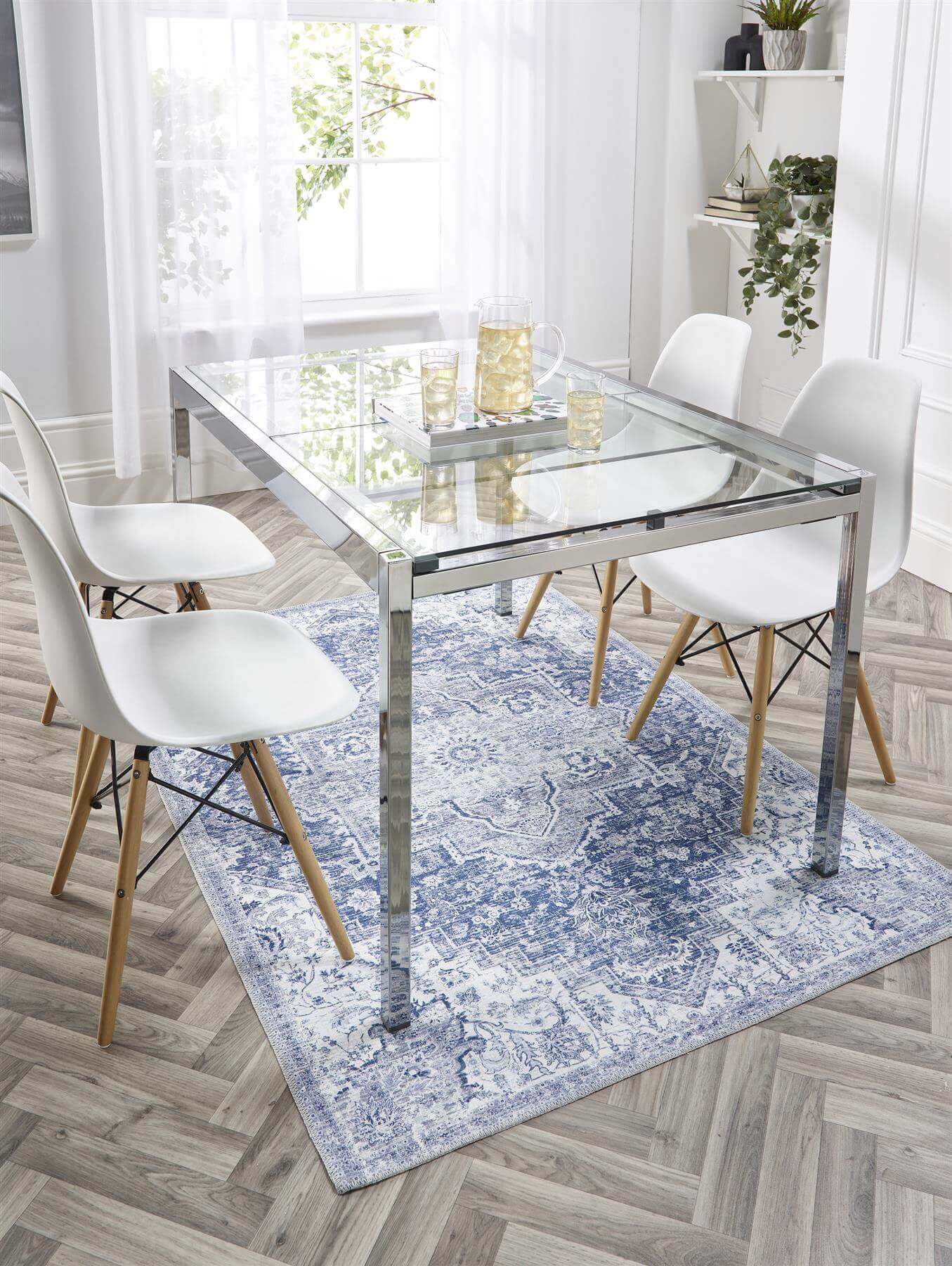 Washable Rug Eterna Blue - Image 6