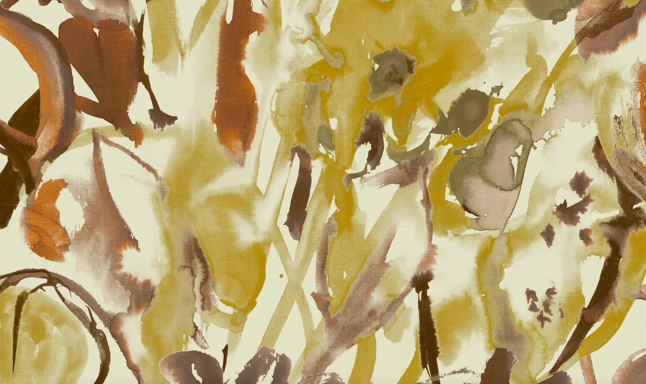 Watercolour Floral Wallpaper - Ochre + Umber - Image 5