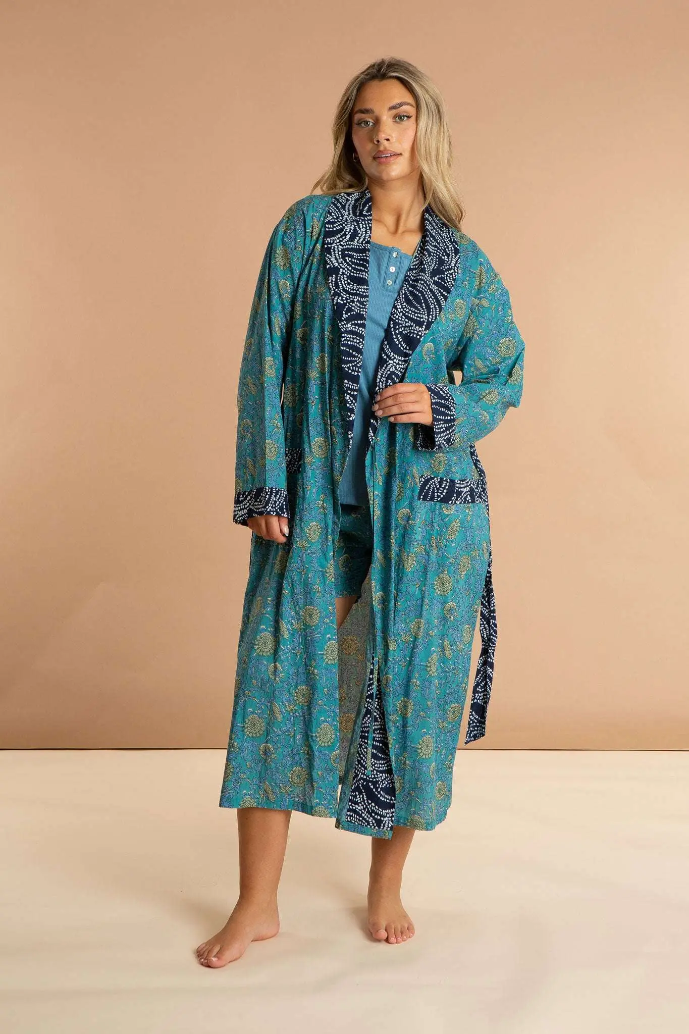 Waterlily Women's Floral Cotton Robe - Image 4