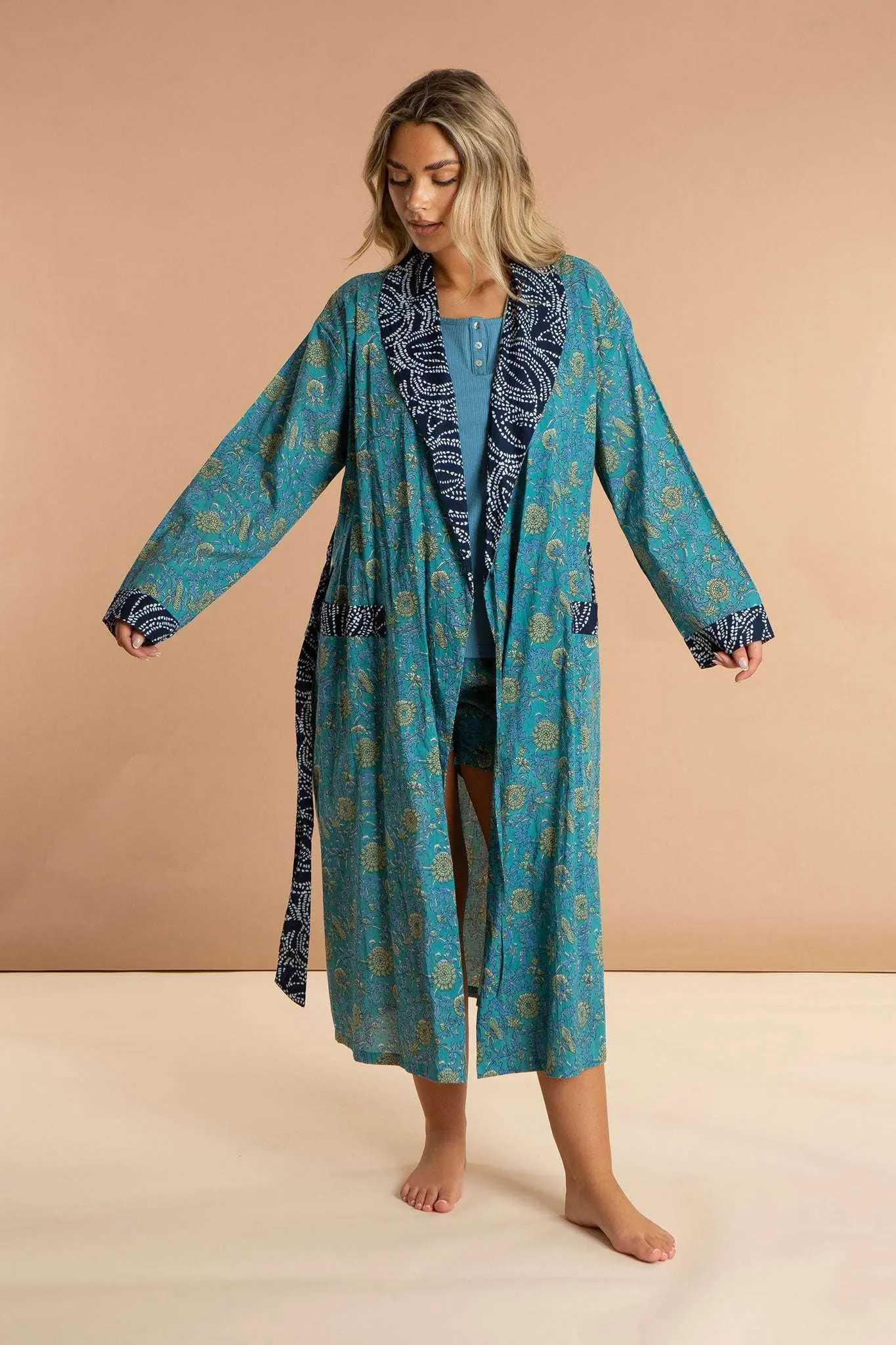 Waterlily Women's Floral Cotton Robe - Image 5