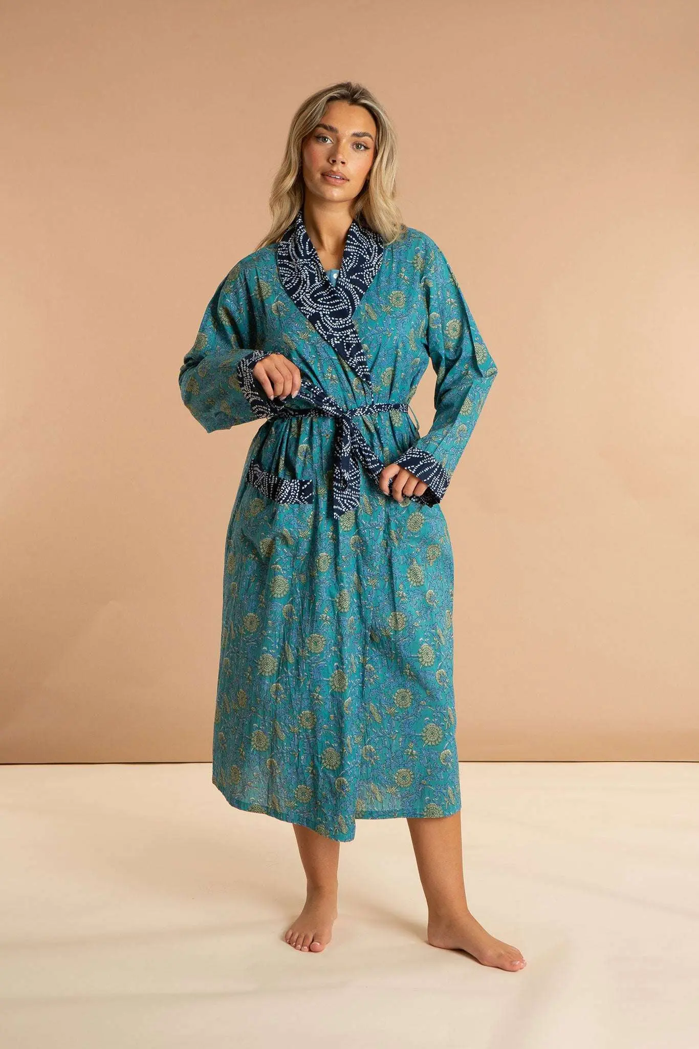 Waterlily Women's Floral Cotton Robe - Image 6