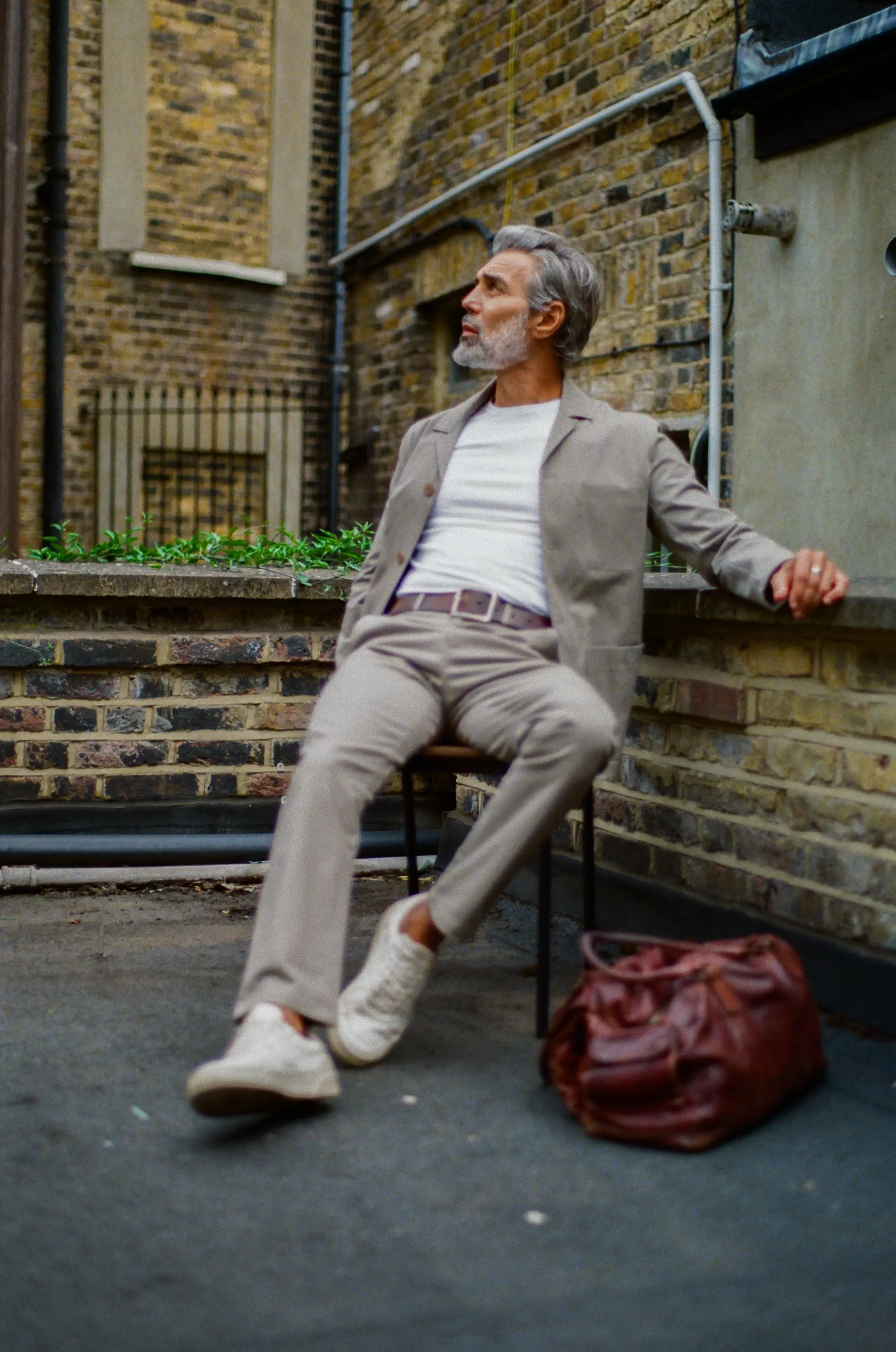 Wentworth Trouser - Mushroom Comfort Stretch - Image 4
