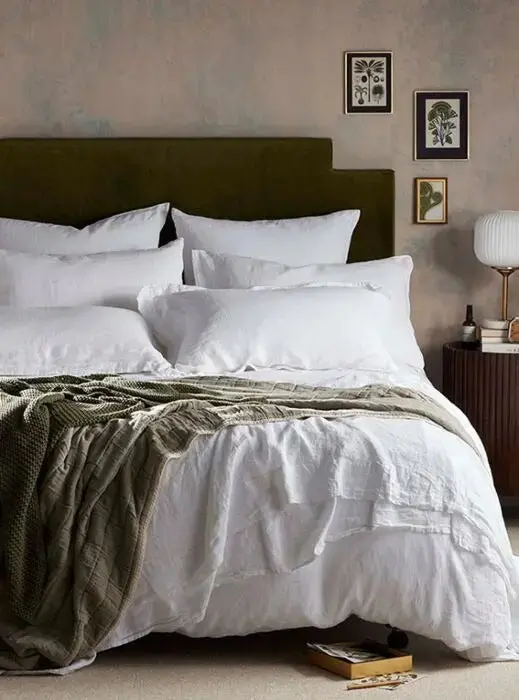White 100% Linen Flat Sheet