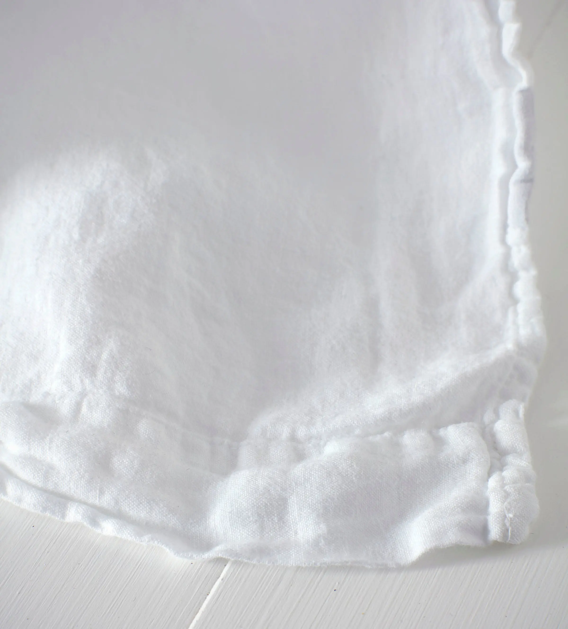 White 100% Linen Loop Top Curtain (Single)