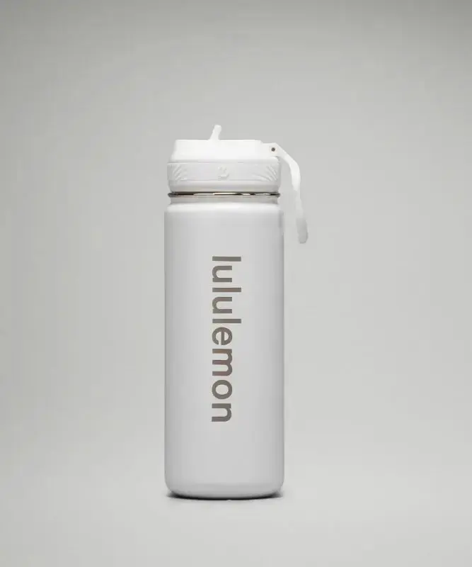 White Back to Life Sport Bottle 18oz Straw Lid - Image 4