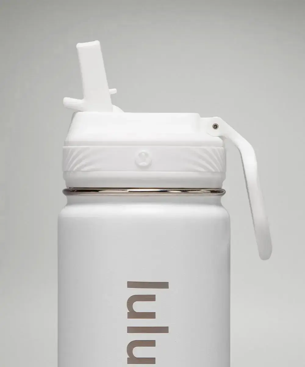 White Back to Life Sport Bottle 18oz Straw Lid - Image 5