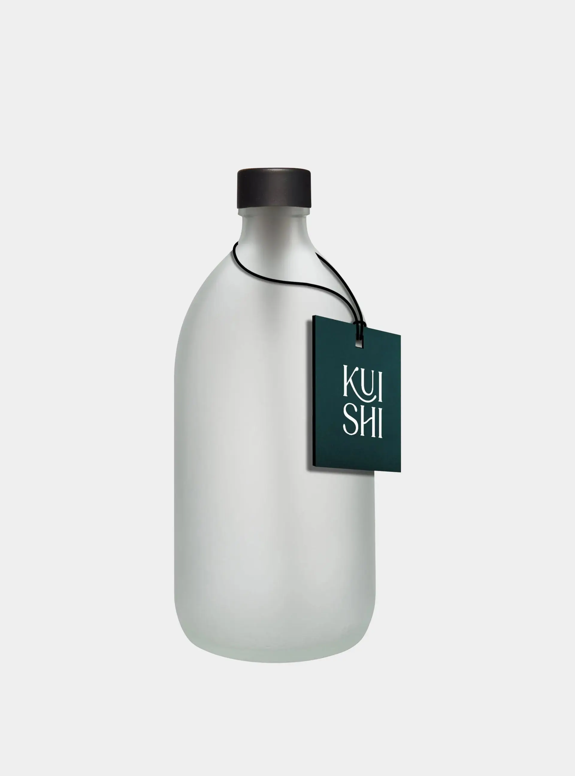 White Glass Bottle and Cap