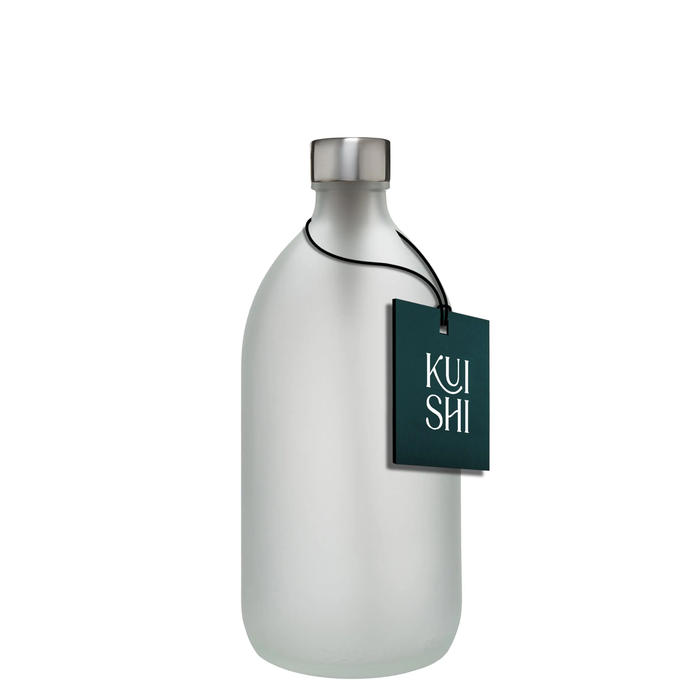 White Glass Bottle and Cap - Image 4