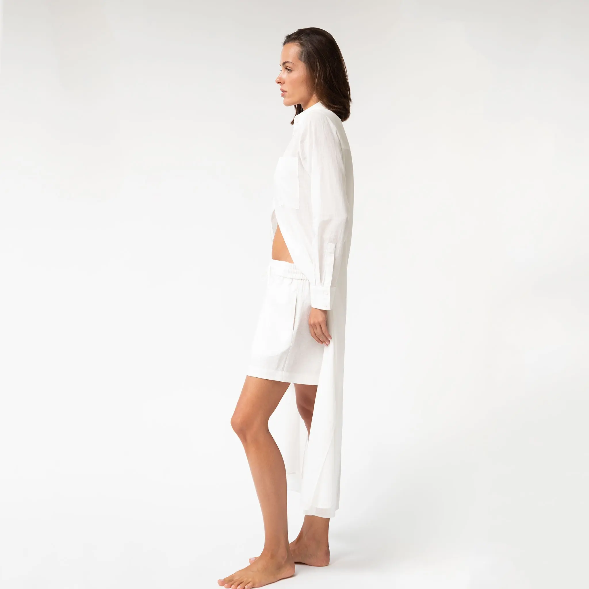 White Heavy Linen Shorts Perfect Days - Image 12