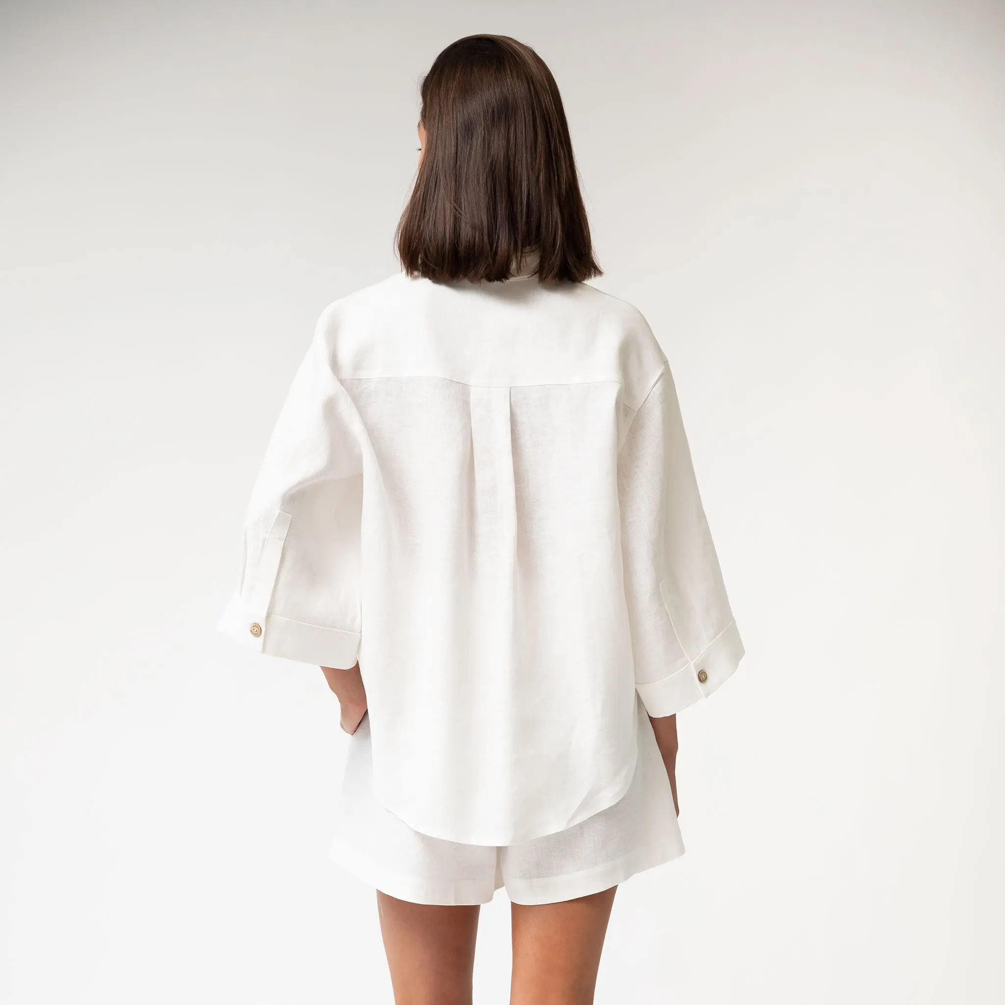 White Heavy Linen Shorts Perfect Days - Image 8